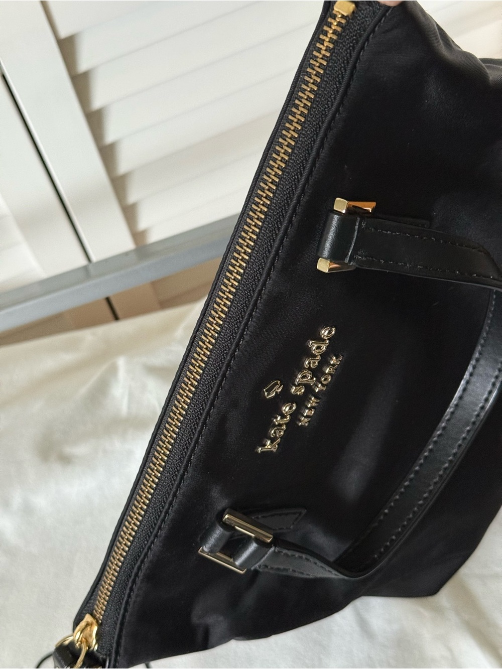 Kate Spade New York Black Nylon Satchel Crossbody Purse - Picture 10 of 10